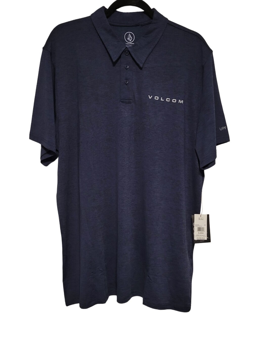 Men's Volcom UPF 50+ Quick-dry Short Sleeve Polo Shirt NWT Size XL